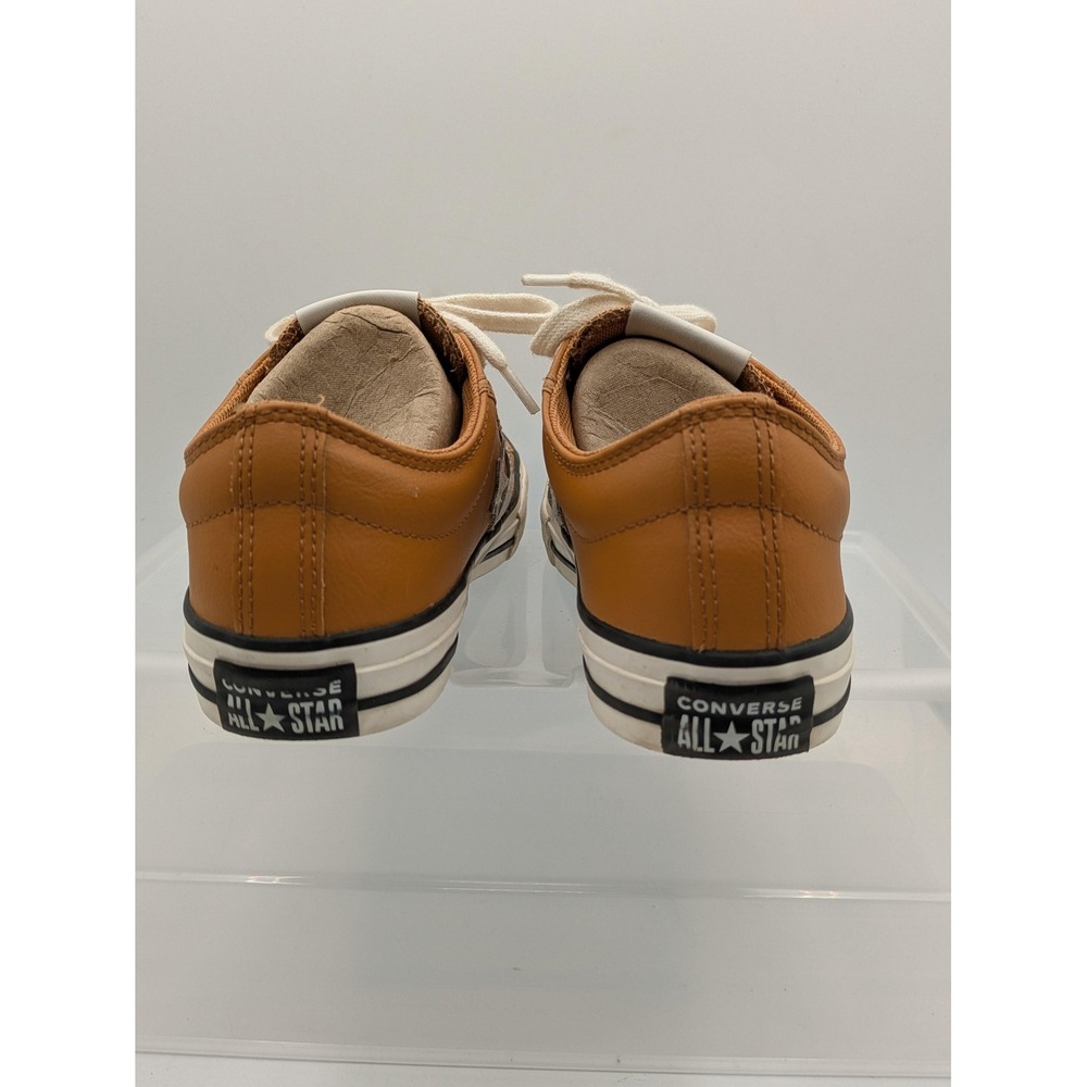Converse Star Player Shoes Kids Size 4 Brown Leather All Star Low Top Sneakers - Picture 5 of 10